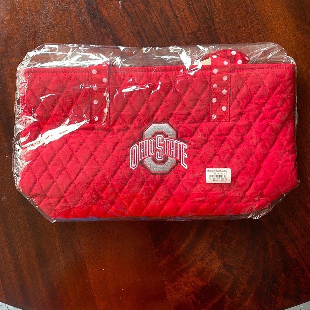 Ohio state quilted shoulder bag